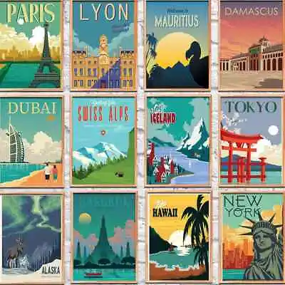 HOLIDAY TRAVEL DESTINATION LOCATION Printed Posters Prints Cave Wall Art Bar AD • £5.95