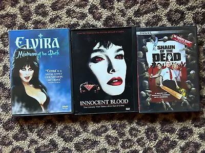 Elvira: Mistress Of The DarkInnocent BloodShaun Of The Dead DVDS Very Good • $12