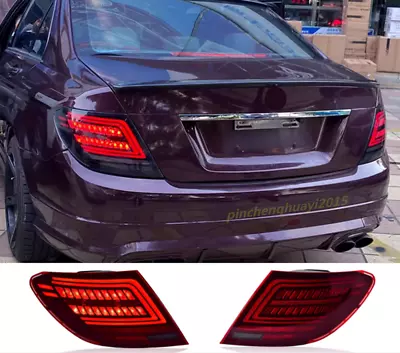 For Benz W204 C300 C250 C63 2007-2014 Red LED Left + Right Rear Tail Lights Pair • $599.39