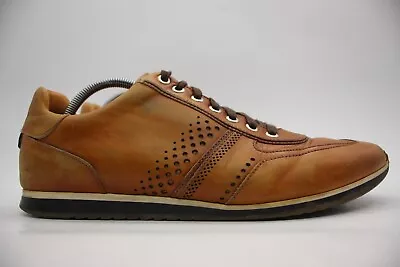 Magnanni Marlow Men's Size 10.5 Brown Leather Low Top Dress Sneakers • $49.95
