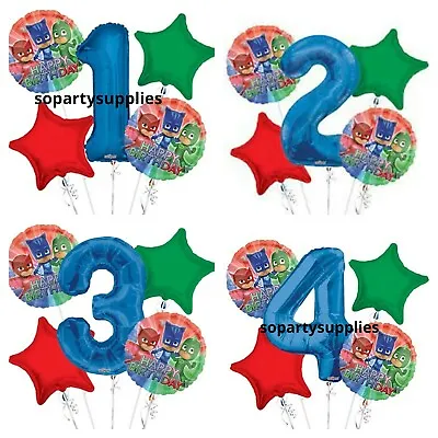 PJ Masks Helium Foil Number Birthday Balloon Party Decorations. • £7.99