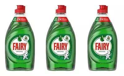 Fairy Original WashingUp Dishwashing Liquid Clean & Fresh Green -Pack Of 3x320ml • £8.69