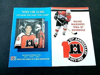 1986 Maine Mariners Hockey Schedule AHL Pepsi  • $4.25