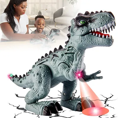 Kids Dinosaur Toys T-Rex Toy Electric Walking Dinosaur Toy Roaring Dinosaur Gift • £9.79