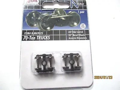 Atlas # BLMA9025 ASF Ride Control Trucks With 33  Metal Wheels (1 Pair) N-Scale • $10.25