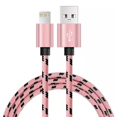 USB IPhone Braided Fast Charger Cable For 6 7 8 X XS XR 11 12 13 14 Pro IPad • £3.29