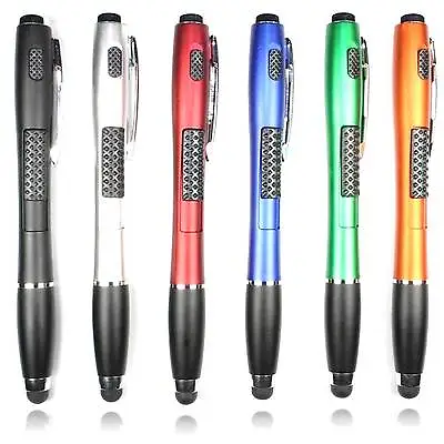 3-in-1 Touch Screen Stylus + Ballpoint Pen W/ LED Flashlight For Phone Tablet • $3.85