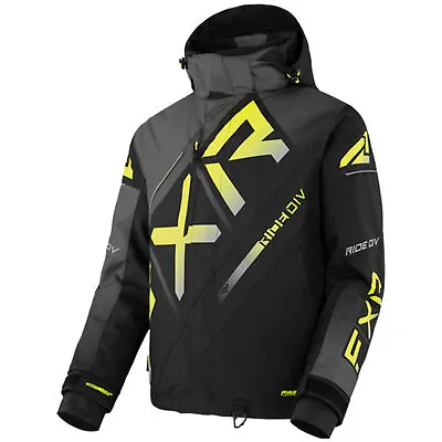 FXR Mens CX Snowmobile Jacket Warm Thermal Flex Black/Charcoal/HiVis Fade • $209.99