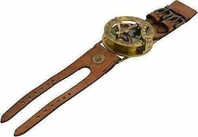 Nautical Vintage Steampunk Watch Style Sundial Compass/wrist Sundial Compass • $33.41