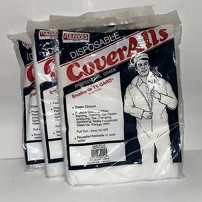 3 Reaves Disposable Coveralls Professional Grade RC-L2 Large Breathable Ty-Gard • $6.95