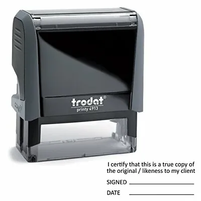 I Certify This Is A True Copy Of The Original - Rubber Stamp - Trodat 4913 • £19.79