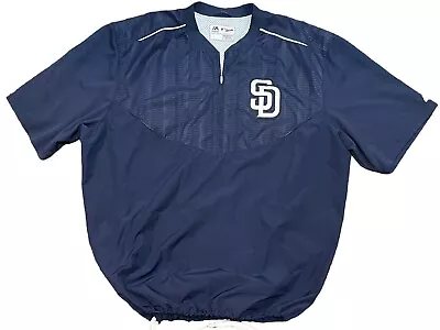 Majestic San Diego Padres MLB Training Jacket Windbreaking Men Size 2XL Coolbase • $39