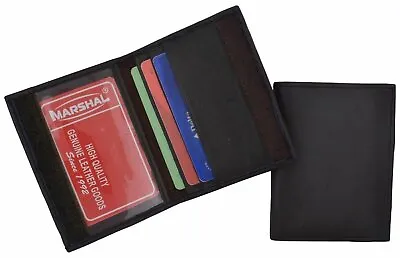 Mens Bifold Leather Slim Credit Card Holder Style ID Mini Brown Thin Wallet New • $8.99