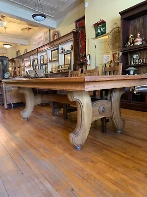 Antique Oak Conference/Dining Table • $3195