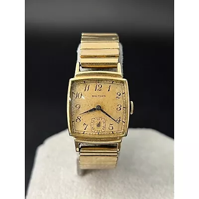 Vintage 1950s Waltham Men's Watch Art Deco Style Mechanical Running • $149.99