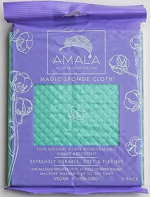 Amala Magic Sponge Cloth 100% Natural 3-pack New Authentic Germany • $9.99