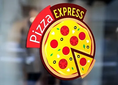 £56.01 • Buy Pizza Express Fast Food Sticker Large Self Adhesive Window Shop Sign 2991