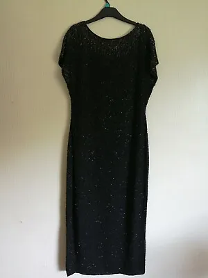 £29 • Buy Ronald Joyce After Six Black Sequin Long Dress 14