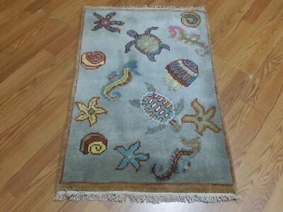 Modernd  Fish Sea Animal Designd Rug Turkish Fine Quality 2.x3 Ft • $0.99