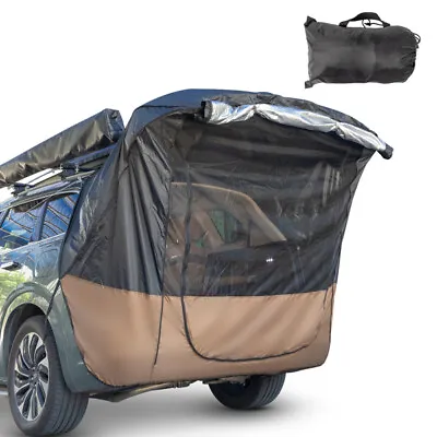 Black Car Travel Tent Awning Small Car Shade Awning Tent Travel Van Waterproof • $39.60