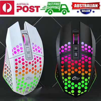 Gaming Mouse Rechargeable Wireless Ergonomic RGB LED Backlit Gamer Laptop PC • $30.99