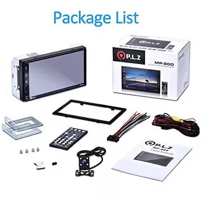 P.L.Z MP-800 Car Entertainment Multimedia System 7 Inch Double Din HD Bluetooth • $99.99