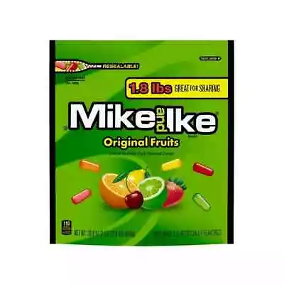 Mike And Ike Original Fruits Chewy Candy 28.8 Ounce / 1.8 Lb Stand Up Bag 1 Ct • $11