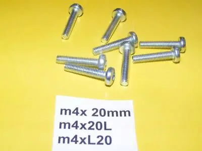 8x M4x 20mm M4x20L M4xL20 Steel Machine Screw Pan Cheese Head Poz Pozidrive Lapt • £3.19