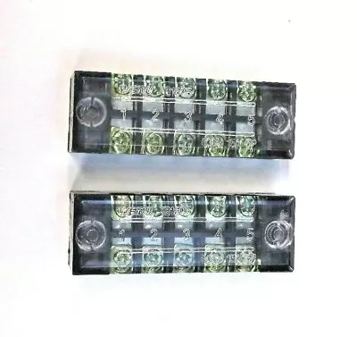 2 BBT 15 Amp Marine Grade 5 Circuit Terminal Blocks W/ Cover  • $12.95