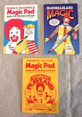 3 Vintage Ronald McDonald Magic Pads • $7