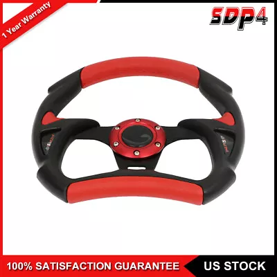 320mm PVC Universal 6 Hole Bolt Lug Racing Steering Wheel W/ HORN BUTTON • $22.49
