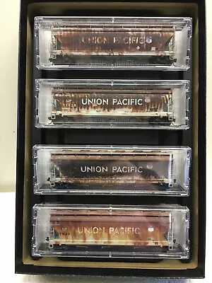 N Scale Micro Trains MTL Sp Run 15-146 PWRS Union Pacific Weathered 4-Pack • $450