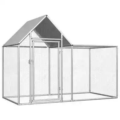 Walk-in Chicken Coop Roof Cover Run Pet Cage Rabbit Hutch House Large 2x1x1.5M • $243.26