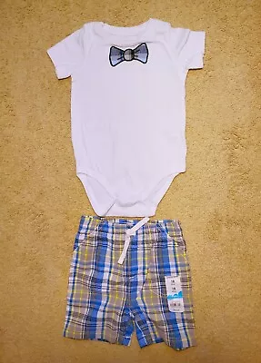 NWOT Jumping Beans Bowtie Layette Shorts Set Size 18months • $3.50