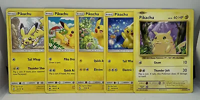 $5.95 • Buy 5 Pikachu Pokémon TCG Card Set - All NM Cards - No Duplicates - Free Shipping!