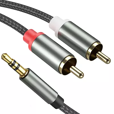 Froggen RCA To 3.5mm Audio Cable 3.5mm To 2-Male RCA Adapter Cable Stereo Y Aux • £6.70