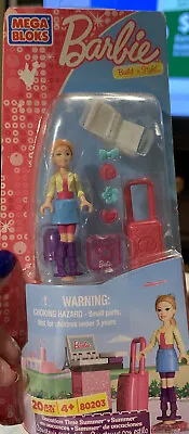 Nib Barbie Mega Bloks Vacation Time Summer Barbie New Unopened • $6.99