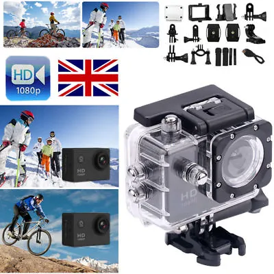 Bike Motor Cycle Action Helmet Sports Camera DV Cam HD 1080P  • £14.99