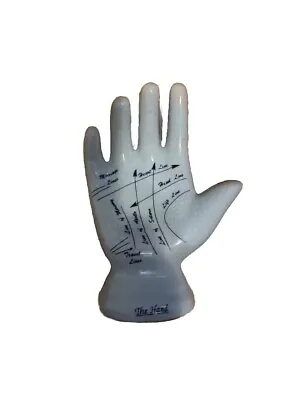 Palmistry Ceramic Hand With Life Planet Lines Fortune Palm Reader Vintage • $34