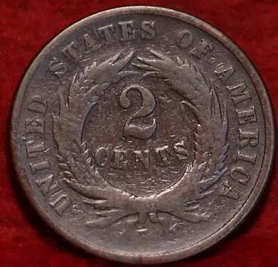 1868 Philadelphia Mint Copper Two Cent Coin • $4