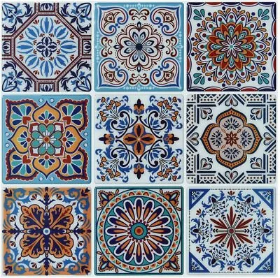 Art3d Peel And Stick Backsplash Tile For Kitchen Colorful Talavera Mexican Tile • $29.99