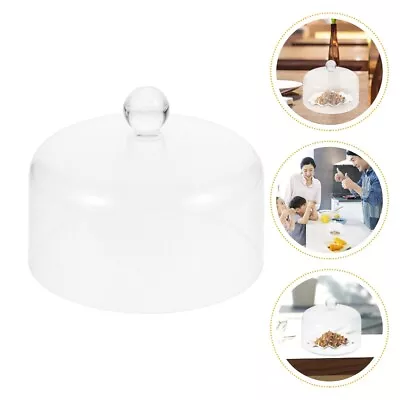  Transparent Food Cover Acrylic Cake Dome Stand With Clear Plates Round • £11.45