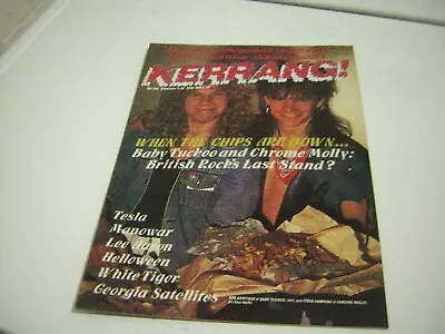 Kerrang Magazine  Feb 1987 Mark St John Kiss White Tiger Baby Tuckoo Tesla • $15