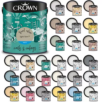 Crown Matt Emulsion All Colours 2.5L Breatheasy 99% Solvent Free • £15.95