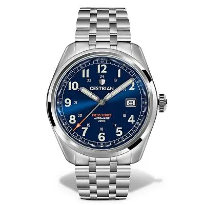 Cestrian Field Series Automatic Blue Dial Steel Men's Watch 200m CF221B0660 • £145