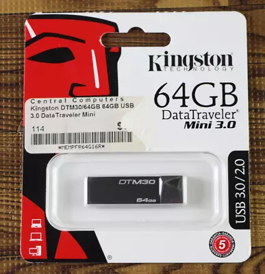 Kingston Technology 64GB DataTraveler Mini 3.0 DTM30 USB Flash Drive • $17.40