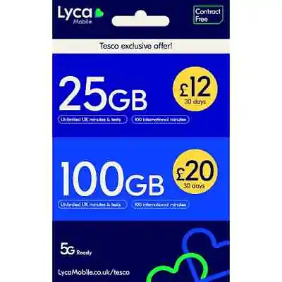 Lyca Mobile Pay As You Go Sim Card • £0.99