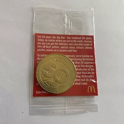 McDonalds Collectors Coin Big Mac Of 50 Years 1968-1978 Flower Power • $6.50