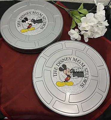 2 VINTAGE 90's Disney World DISNEY MGM STUDIOS Movie Reel Container Decor • $9.99