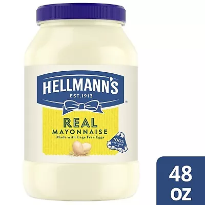 Hellmann's Real Mayo Sauce 48 Oz - Gluten Free Natural Omega Fast Shipping • $14